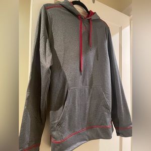 Gray and Red Under Armour Hoodie